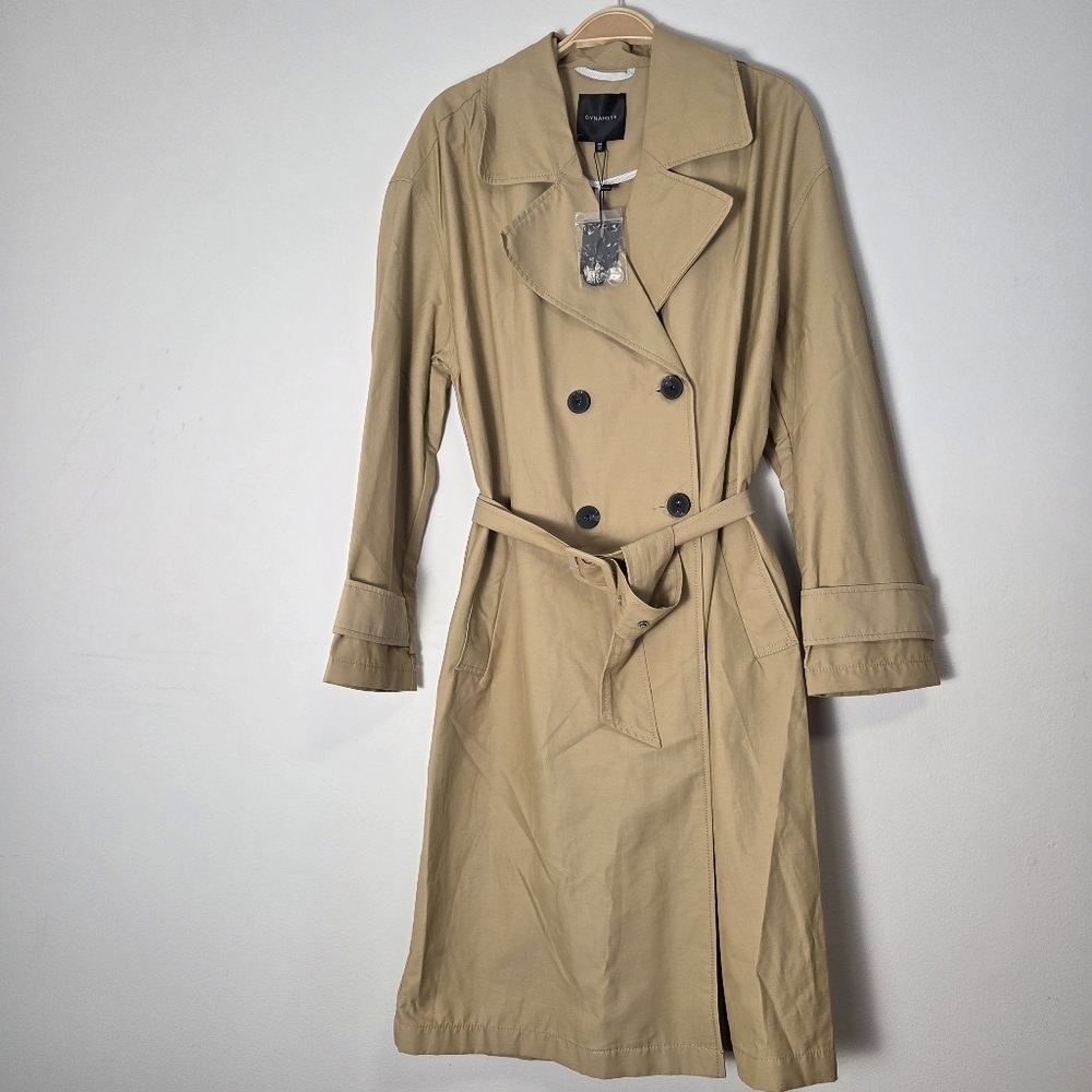 NWT Dynamite Belted Trench Coat - Picture 7 of 10